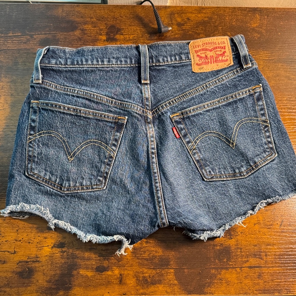 Levi's Women's Dark Blue Jean Shorts